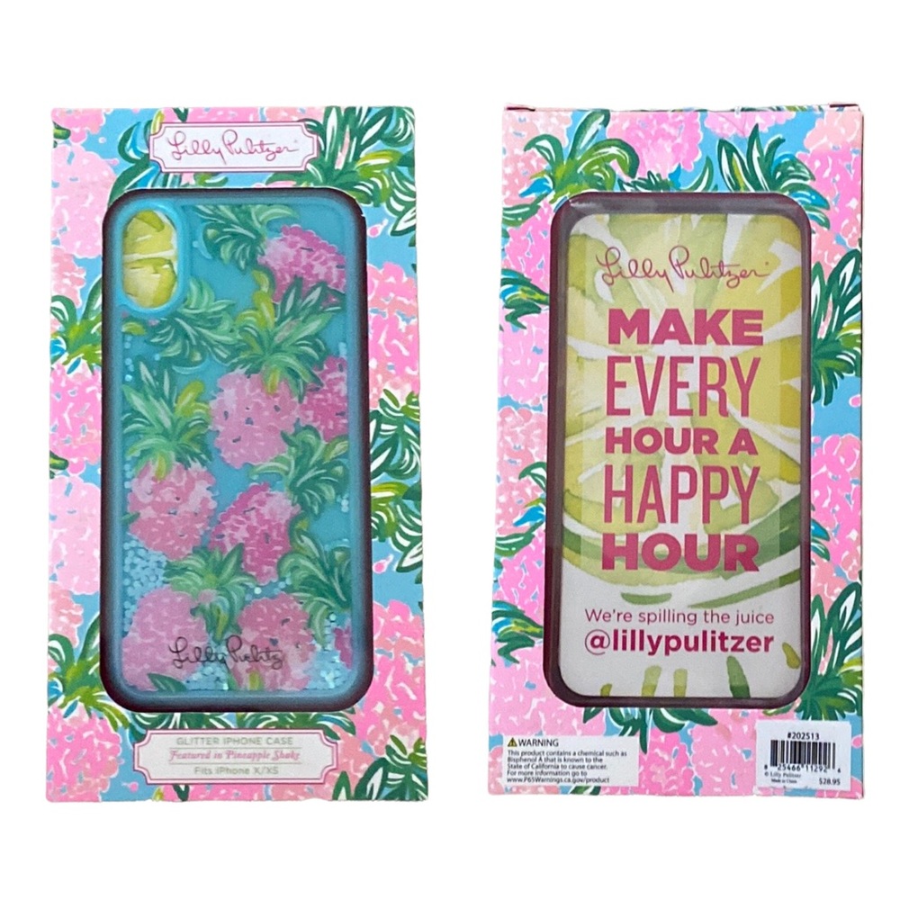 Lilly Pulitzer iPhone X/XS Floral Phone Case Pineapple Shake